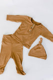 Top & Bottom Outfit and Hat Set (Newborn - 3 mo.) - Camel
