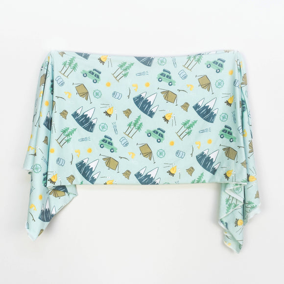 Outdoor Adventure Knit Swaddle Blanket