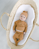 Top & Bottom Outfit and Hat Set (Newborn - 3 mo.) - Camel